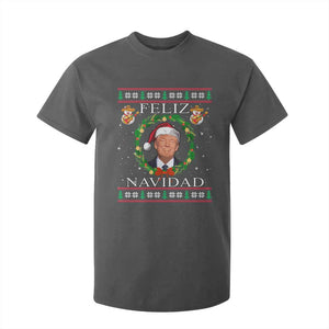 Mexico Christmas Trump T Shirt For Kid Feliz Navidad Funny Trump Santa Ugly Christmas TS10 Dark Heather Print Your Wear