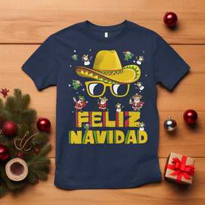 Mexico Christmas T Shirt Feliz Navidad Sombrero TS10 Navy Print Your Wear