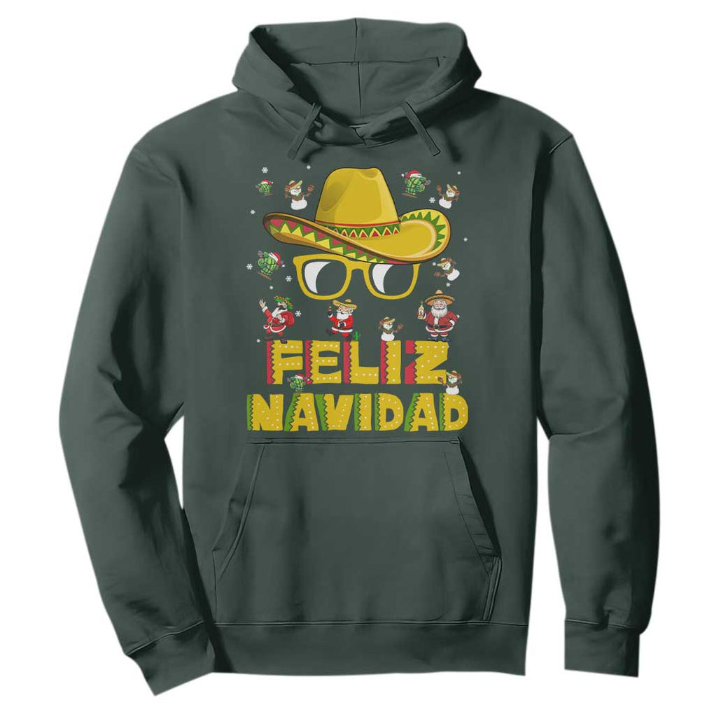 Mexico Christmas Hoodie Feliz Navidad Sombrero TS10 Dark Forest Green Print Your Wear