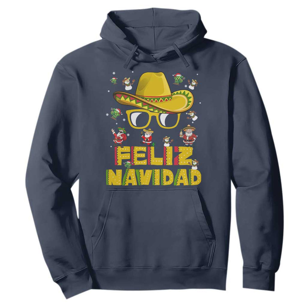 Mexico Christmas Hoodie Feliz Navidad Sombrero TS10 Navy Print Your Wear