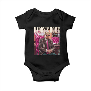 Daddy's Home Trump Pink Baby Onesie 2024 Take America Back Leopard TS10 Black Print Your Wear