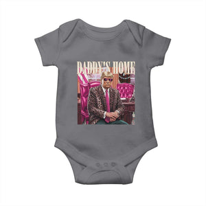 Daddy's Home Trump Pink Baby Onesie 2024 Take America Back Leopard TS10 Charcoal Print Your Wear