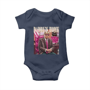 Daddy's Home Trump Pink Baby Onesie 2024 Take America Back Leopard TS10 Navy Print Your Wear