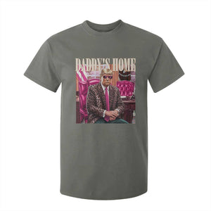 Daddy's Home Trump Pink T Shirt For Kid 2024 Take America Back Leopard TS10 Military Green Print Your Wear