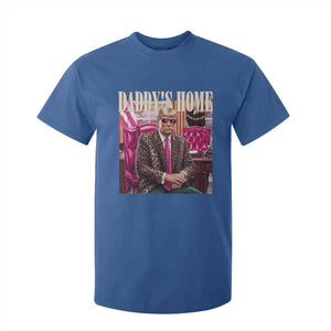 Daddy's Home Trump Pink T Shirt For Kid 2024 Take America Back Leopard TS10 Royal Blue Print Your Wear