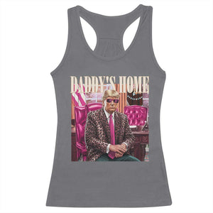 Daddy's Home Trump Pink Racerback Tank Top 2024 Take America Back Leopard TS10 Charcoal Print Your Wear