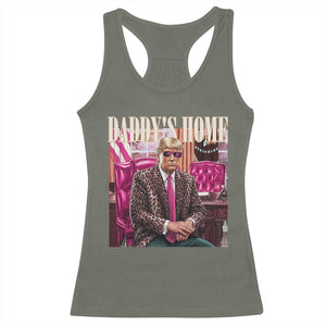 Daddy's Home Trump Pink Racerback Tank Top 2024 Take America Back Leopard TS10 Military Green Print Your Wear