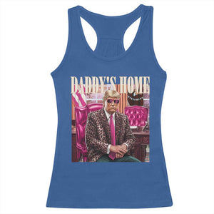 Daddy's Home Trump Pink Racerback Tank Top 2024 Take America Back Leopard TS10 Royal Blue Print Your Wear