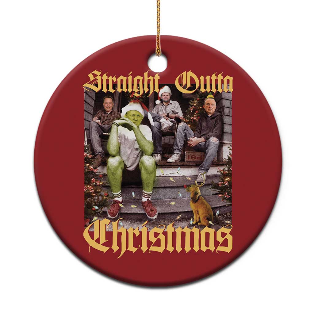 Humorous Trump Christmas Ornament Straight Outta Xmas Movie TS10 Print Your Wear