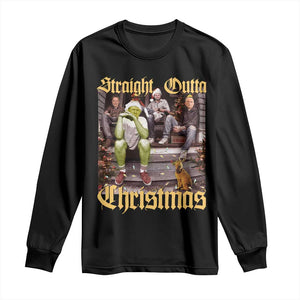 Humorous Trump Christmas Long Sleeve Shirt Straight Outta Xmas Movie TS10 Black Print Your Wear