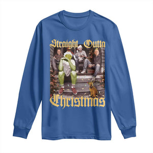 Humorous Trump Christmas Long Sleeve Shirt Straight Outta Xmas Movie TS10 Royal Blue Print Your Wear