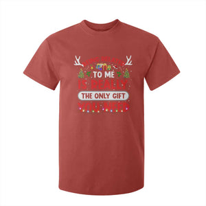 Funny Christmas T Shirt For Kid Being Related To Me Is Really The Only Gift You Need Xmas Lights TS10 Red Print Your Wear