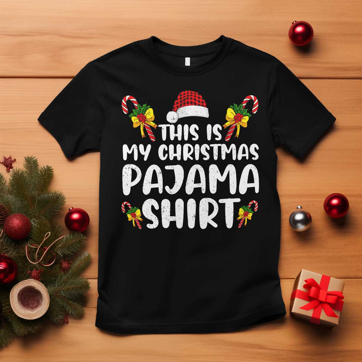 Funny Christmas T Shirt This Is My Christmas Pajama Shirt TS10 Black Print Your Wear