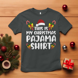 Funny Christmas T Shirt This Is My Christmas Pajama Shirt TS10 Dark Heather Print Your Wear