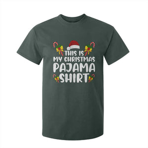 Funny Christmas T Shirt For Kid This Is My Christmas Pajama Shirt TS10 Dark Forest Green Print Your Wear