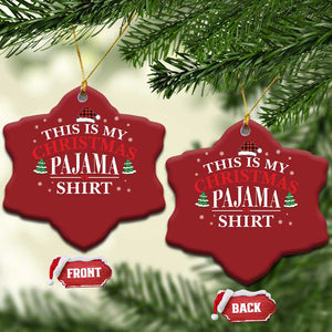 Funny Xmas Pajama Christmas Ornament PJ PJS for Family TS10 Snow Flake Red Print Your Wear