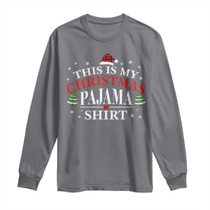 Funny Christmas Pajama Long Sleeve Shirt PJ PJS for Family TS10 Charcoal Print Your Wear