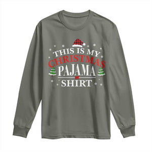 Funny Christmas Pajama Long Sleeve Shirt PJ PJS for Family TS10 Military Green Print Your Wear