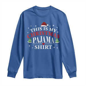 Funny Christmas Pajama Long Sleeve Shirt PJ PJS for Family TS10 Royal Blue Print Your Wear