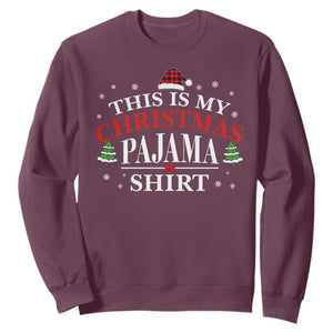 Funny Christmas Pajama Sweatshirt PJ PJS for Family TS10 Maroon Print Your Wear
