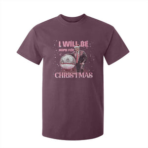 Funny Christmas Trump T Shirt For Kid I'll Be Home for Xmas Gifts TS10 Maroon Print Your Wear