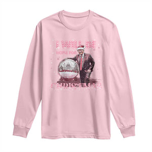 Funny Christmas Trump Long Sleeve Shirt I'll Be Home for Xmas Gifts TS10 Light Pink Print Your Wear