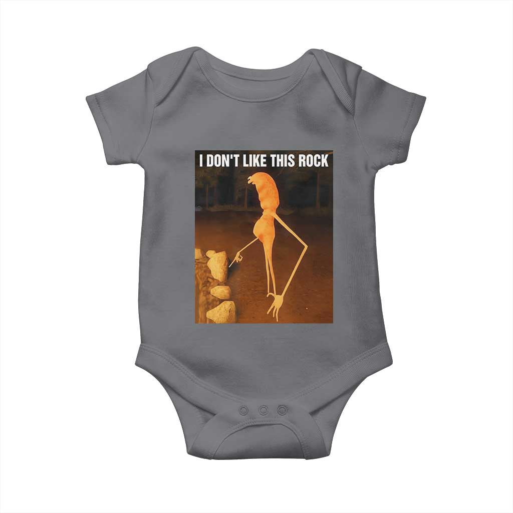 Marcus The Worm Christmas Baby Onesie I Don't Like This Rock Funny Meme TS10 Charcoal Print Your Wear