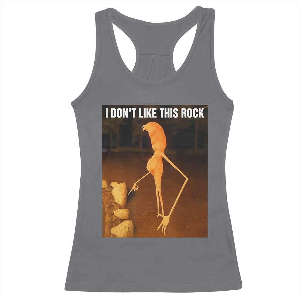Marcus The Worm Christmas Racerback Tank Top I Don't Like This Rock Funny Meme TS10 Charcoal Print Your Wear