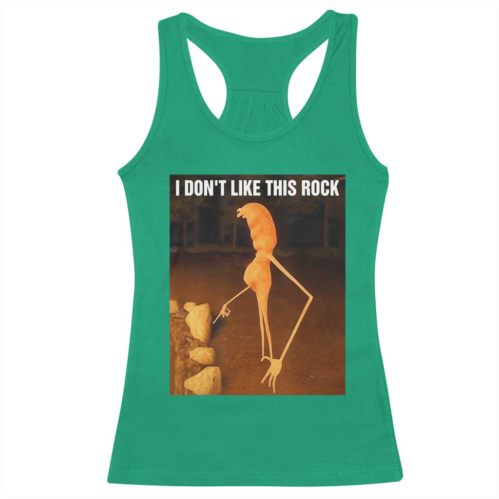 Marcus The Worm Christmas Racerback Tank Top I Don't Like This Rock Funny Meme TS10 Irish Green Print Your Wear