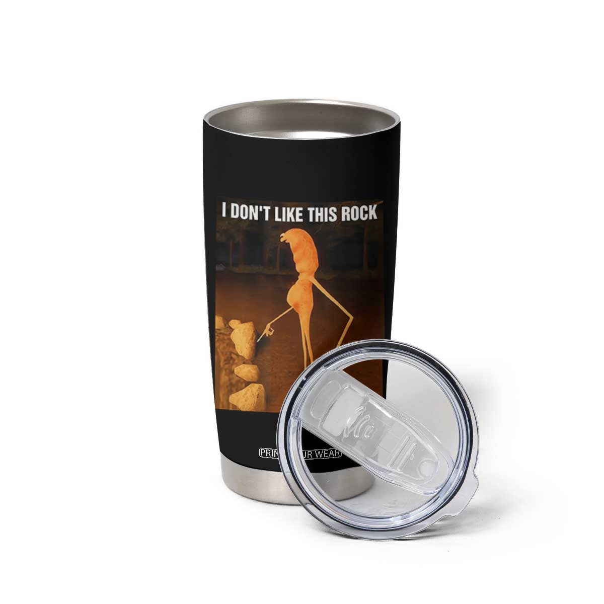 Marcus The Worm Christmas Tumbler Cup I Don't Like This Rock Funny Meme TS10 Print Your Wear