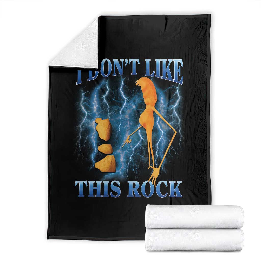 Funny Christmas Marcus The Worm Throw Blanket I Don't Like This Rock Brain Rot TS10 Black Print Your Wear