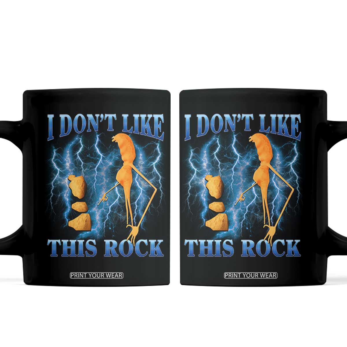 Funny Christmas Marcus The Worm Coffee Mug I Don't Like This Rock Brain Rot TS10 Black Print Your Wear