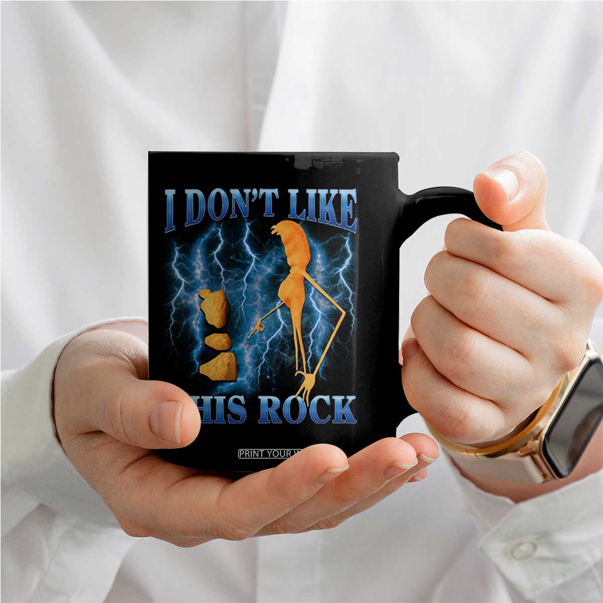 Funny Christmas Marcus The Worm Coffee Mug I Don't Like This Rock Brain Rot TS10 Print Your Wear