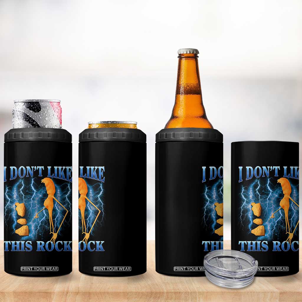 Funny Christmas Marcus The Worm 4 in 1 Can Cooler Tumbler I Don't Like This Rock Brain Rot TS10 Print Your Wear