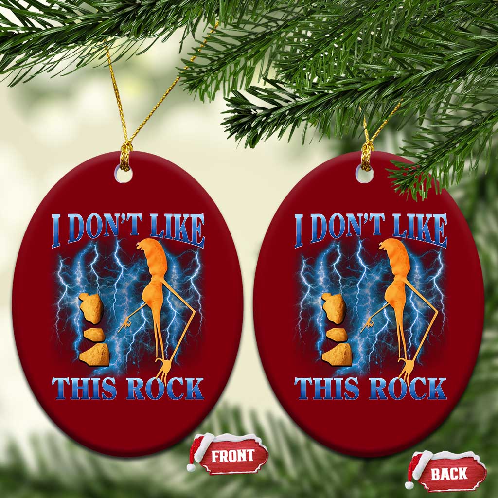 Funny Christmas Marcus The Worm Ceramic Ornament I Don't Like This Rock Brain Rot TS10 Print Your Wear
