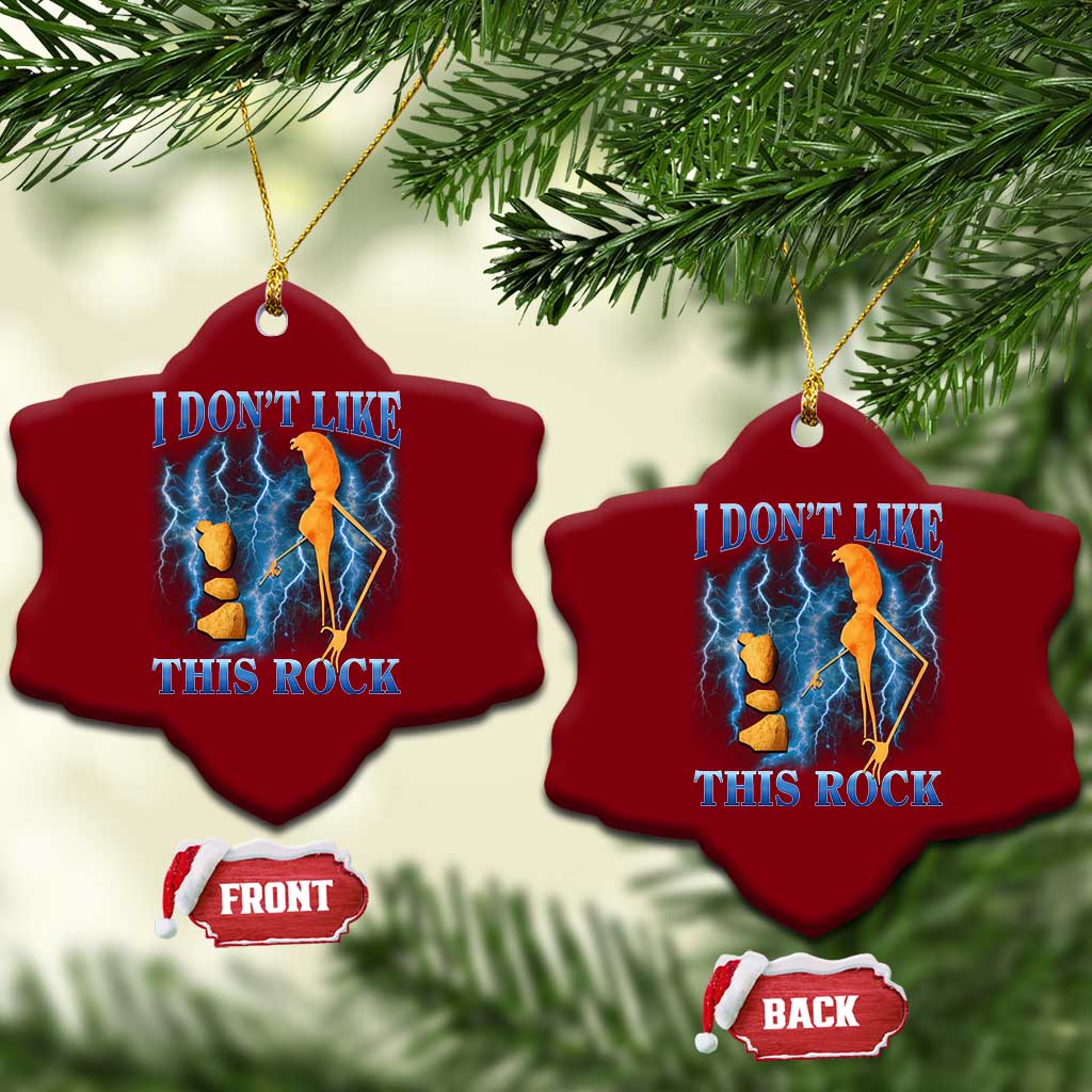 Funny Christmas Marcus The Worm Ceramic Ornament I Don't Like This Rock Brain Rot TS10 Print Your Wear