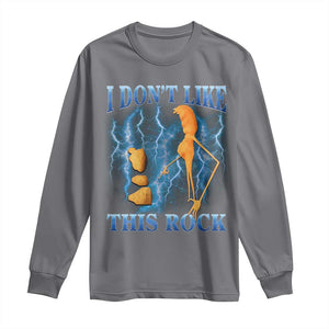 Funny Christmas Marcus The Worm Long Sleeve Shirt I Don't Like This Rock Brain Rot TS10 Charcoal Print Your Wear