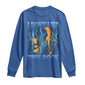 Funny Christmas Marcus The Worm Long Sleeve Shirt I Don't Like This Rock Brain Rot TS10 Royal Blue Print Your Wear