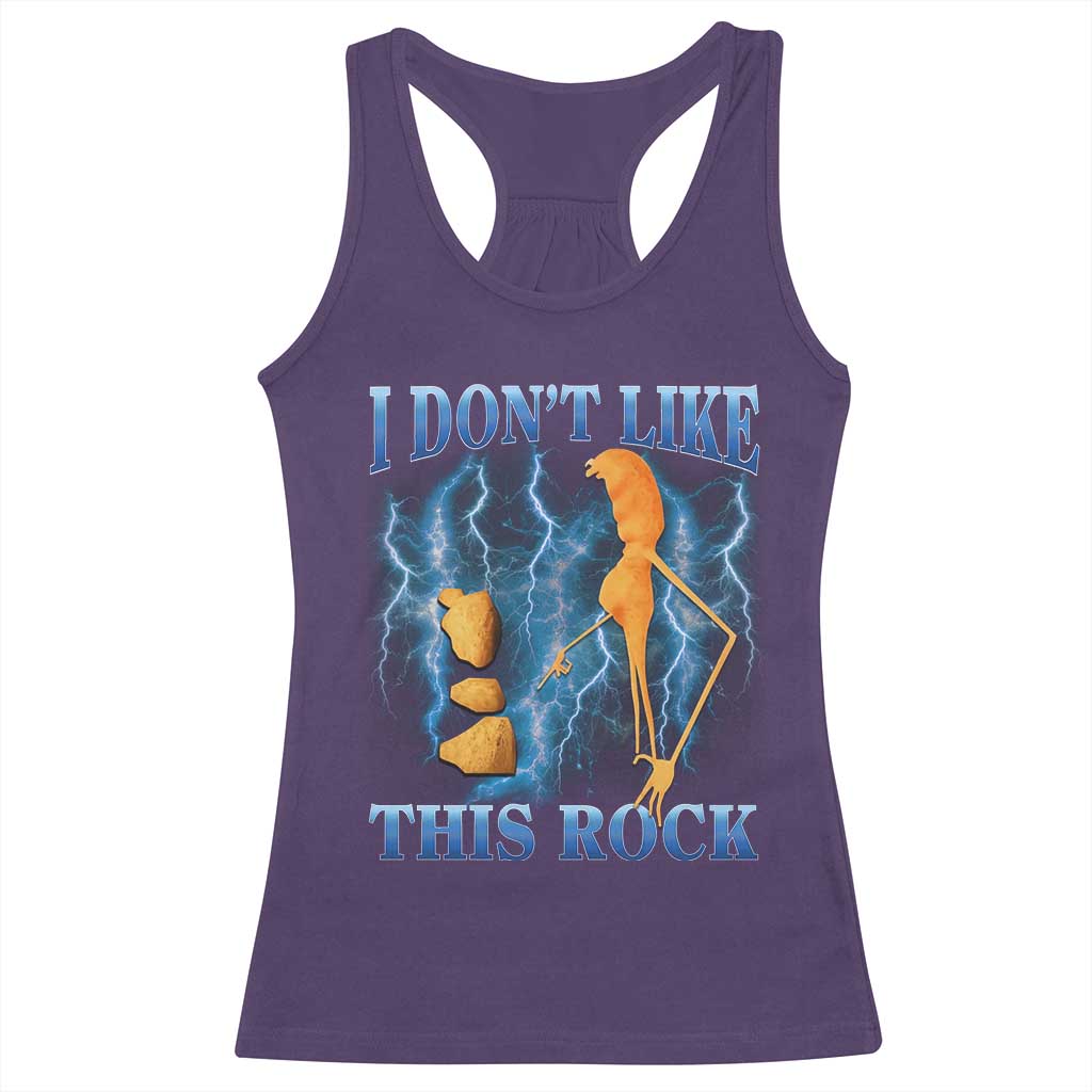 Funny Christmas Marcus The Worm Racerback Tank Top I Don't Like This Rock Brain Rot TS10 Purple Print Your Wear