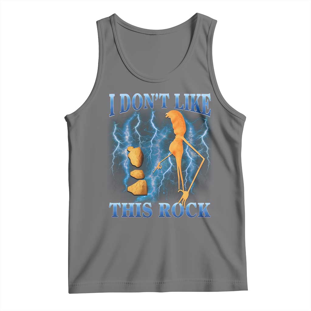 Funny Christmas Marcus The Worm Tank Top I Don't Like This Rock Brain Rot TS10 Black Heather Print Your Wear
