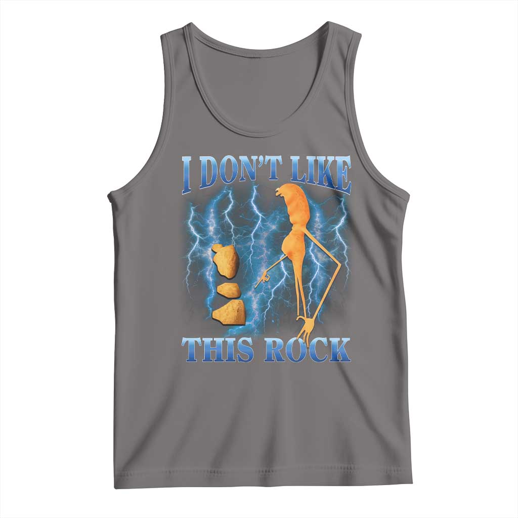 Funny Christmas Marcus The Worm Tank Top I Don't Like This Rock Brain Rot TS10 Deep Heather Print Your Wear