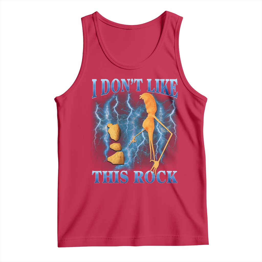 Funny Christmas Marcus The Worm Tank Top I Don't Like This Rock Brain Rot TS10 Red Print Your Wear