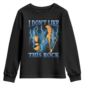 Funny Christmas Marcus The Worm Youth Sweatshirt I Don't Like This Rock Brain Rot TS10 Black Print Your Wear