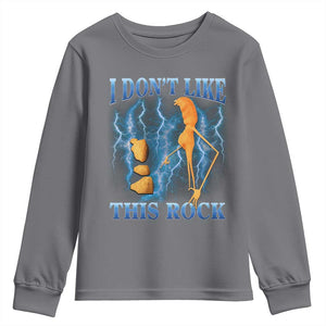 Funny Christmas Marcus The Worm Youth Sweatshirt I Don't Like This Rock Brain Rot TS10 Charcoal Print Your Wear