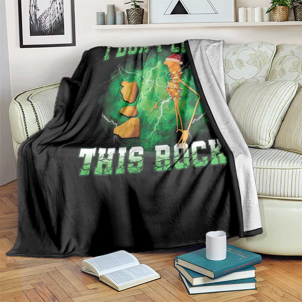 Funny Marcus The Worm Throw Blanket I Don't Like This Rock Brain Rot TS10 Print Your Wear