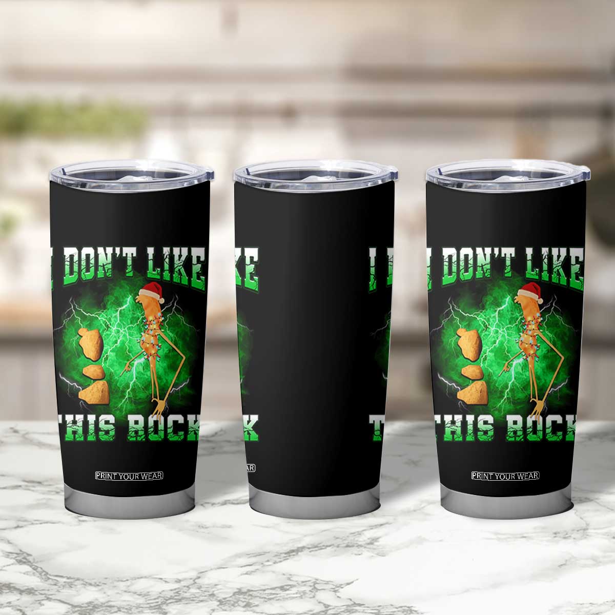 Funny Marcus The Worm Tumbler Cup I Don't Like This Rock Brain Rot TS10 Print Your Wear