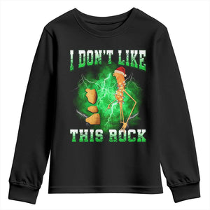 Funny Marcus The Worm Youth Sweatshirt I Don't Like This Rock Brain Rot TS10 Black Print Your Wear