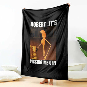 Marcus The Worm Meme Throw Blanket Robert Its Pissing Me Off TS10 Print Your Wear