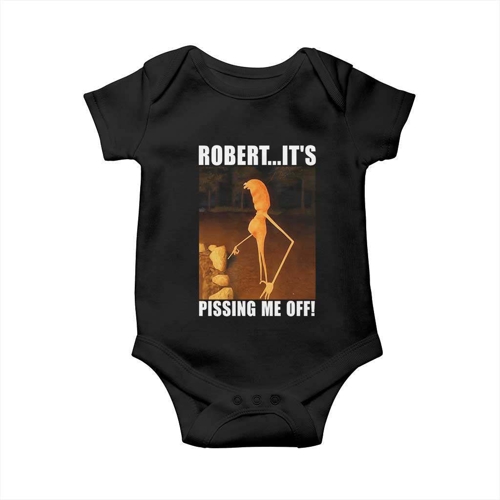 Marcus The Worm Meme Baby Onesie Robert Its Pissing Me Off TS10 Black Print Your Wear