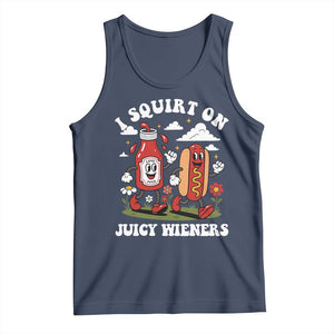 I Squirt On Juicy Wieners Tank Top Inappropriate Raunchy Humor TS10 Navy Print Your Wear